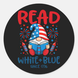 Patriottische Kabouter Vuurwerk Lees Wit Blauw Boe Ronde Sticker