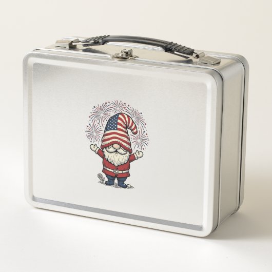 Patriottische Kabouter Vuurwerk Vintage Vector Ont (Voorkant)