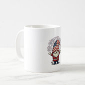 Patriottische Kabouter Vuurwerk Vintage Vector Ont Koffiemok (Voorkant links)
