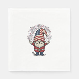 Patriottische Kabouter Vuurwerk Vintage Vector Ont Servet