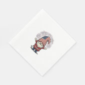 Patriottische Kabouter Vuurwerk Vintage Vector Ont Servet (Hoek)