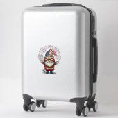 Patriottische Kabouter Vuurwerk Vintage Vector Ont Sticker (Koffer)