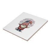 Patriottische Kabouter Vuurwerk Vintage Vector Ont Tegeltje (Zijkant)