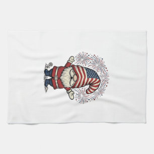 Patriottische Kabouter Vuurwerk Vintage Vector Ont Theedoek