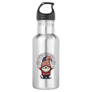 Patriottische Kabouter Vuurwerk Vintage Vector Ont Waterfles
