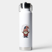 Patriottische Kabouter Vuurwerk Vintage Vector Ont Waterfles (Voorkant)