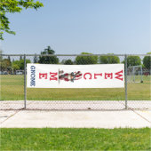 Patriottische kabouter welkomstbord spandoek (Insitu)