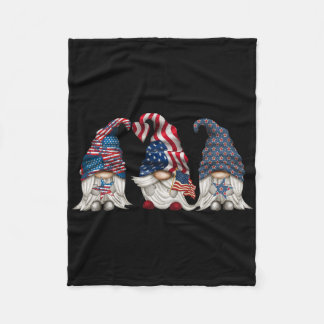 Patriottische kabouters 4 juli grappige kabouterli fleece deken