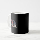 Patriottische kabouters 4 juli grappige kabouterli koffiemok (Voorkant links)