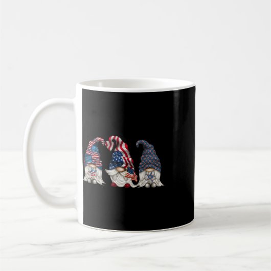 Patriottische kabouters 4 juli grappige kabouterli koffiemok (Links)