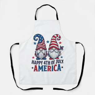 Patriottische kabouters Fijne 4 juli Amerika T-shi Schort