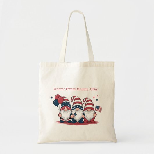 Patriottische kabouters vierde juli tote bag (Voorkant)
