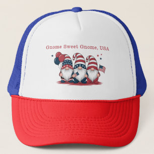 Patriottische kabouters vierde juli trucker pet
