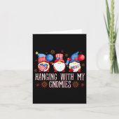 Patriottische kabouters voor 4 juli opknoping met  kaart (Voorkant)