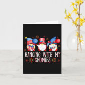 Patriottische kabouters voor 4 juli opknoping met  kaart (Gele Bloem)