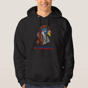 Patriottische Kale Adelaar Alle Amerikaanse Pap Vl Hoodie