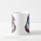 Patriottische kale adelaar Amerikaanse vlag Koffiemok (Center)