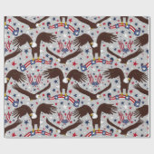 Patriottische kale adelaar inpakpapier (Vlak)