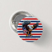 Patriottische Kale Adelaar Vlag Rood Wit & Blauw S Ronde Button 3,2 Cm (Voorkant /achterkant)