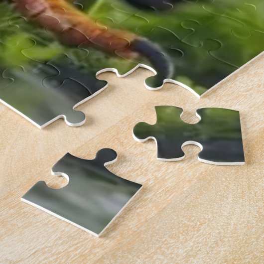 Patriottische Kale Eagle Vaderdag Wildlife Gift Legpuzzel (Zijkant)