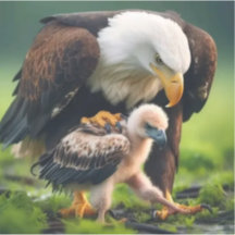 Patriottische Kale Eagle Vaderdag Wildlife Gift