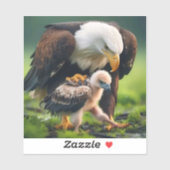 Patriottische Kale Eagle Vaderdag Wildlife Gift Sticker (Vel)