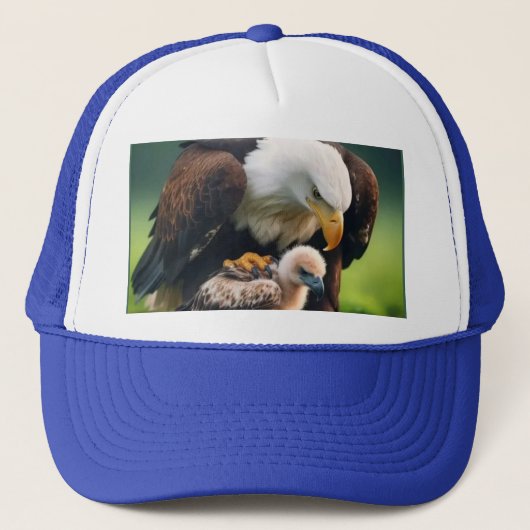 Patriottische Kale Eagle Vaderdag Wildlife Gift Trucker Pet (Voorkant)