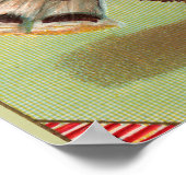 Patriottische kalkoen vintage thanksgiving poster (Hoek)