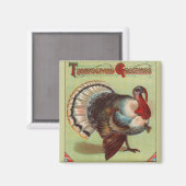 Patriottische kalkoenmagneet magneet (Voorkant / Achterkant)
