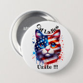Patriottische Kamala Cat Ladies Unite Walz Ronde Button 7,6 Cm (Voorkant /achterkant)