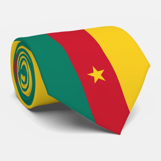 Patriottische Kameroense Stropdas van de vlag (Opgerold)