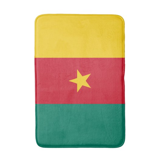 Patriottische Kameroense vlag Badmat (Voorkant Verticaal)