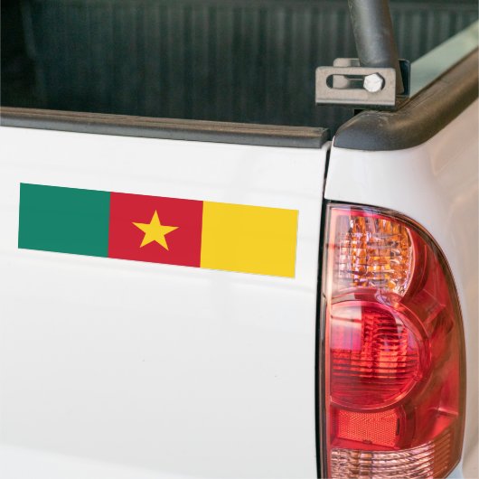 Patriottische Kameroense vlag Bumpersticker (Op Truck)