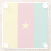 Patriottische Kameroense vlag Glazen Onderzetter (Achterkant)