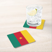 Patriottische Kameroense vlag Kartonnen Onderzetters (Insitu)