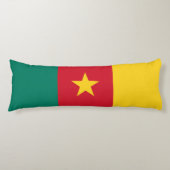 Patriottische Kameroense vlag Lichaamskussen (Voorkant)
