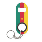 Patriottische Kameroense vlag Mini Flessenopener (Voorkant)