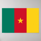 Patriottische Kameroense vlag Poster (Voorkant)