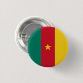 Patriottische Kameroense vlag Ronde Button 3,2 Cm (Voorkant /achterkant)
