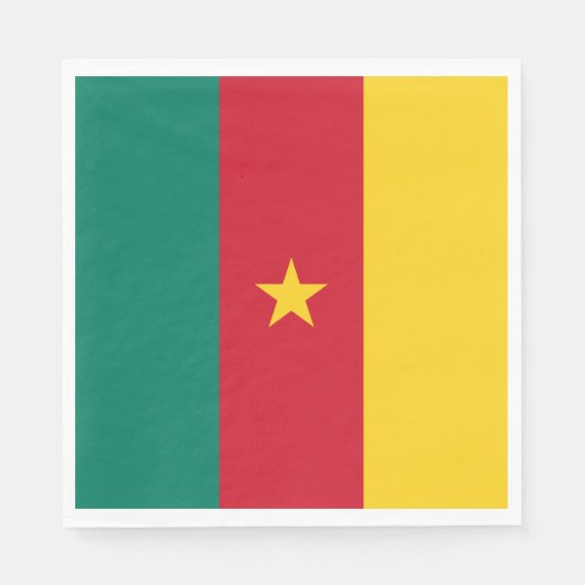 Patriottische Kameroense vlag Servet (Voorkant)