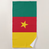 Patriottische Kameroense vlag Strandlaken (Voorkant)