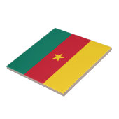 Patriottische Kameroense vlag Tegeltje (Zijkant)