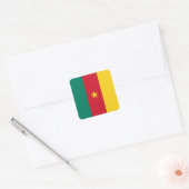 Patriottische Kameroense vlag Vierkante Sticker (Envelop)