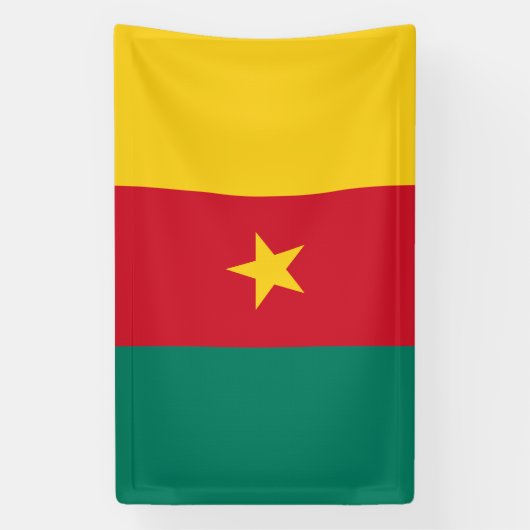 Patriottische Kameroense vlagbanner Spandoek (Verticaal)