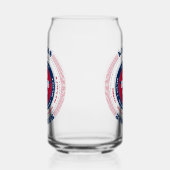 Patriottische Kansas Typography Drinkware Set Blikvorm Glas (Links)
