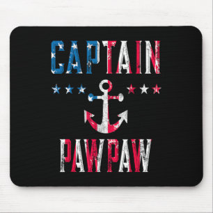 Patriottische kapitein Pawpaw vintage Amerikaanse  Muismat