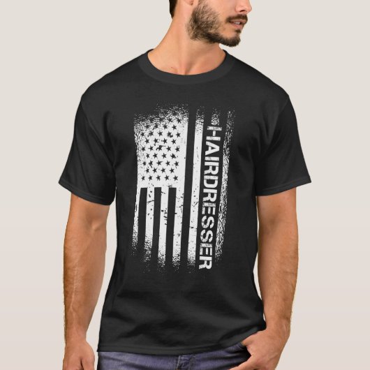 Patriottische kapper met Amerikaanse vlag T-shirt (Voorkant)