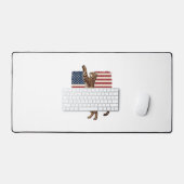 Patriottische Kat Amerikaanse Vlag Vintage Vector  Bureaumat (Keyboard & Muis)
