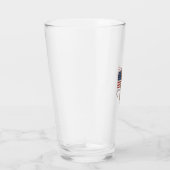 Patriottische Kat Amerikaanse Vlag Vintage Vector Glas (Rechts)