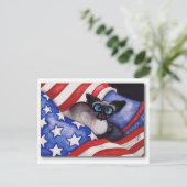 Patriottische kat briefkaart (Staand voorkant)